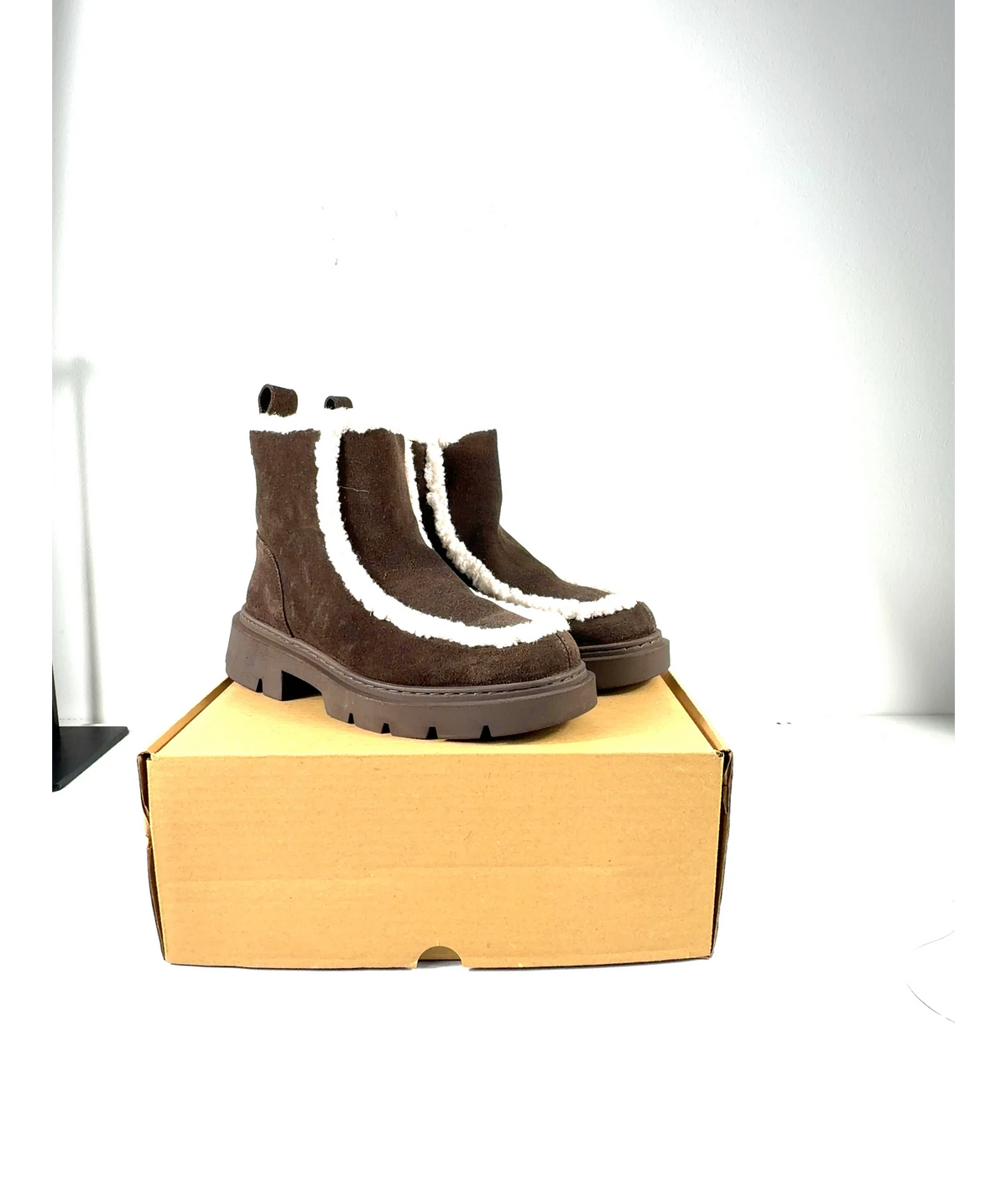 INUIKII Brown Biker Suede, size UK 5 EU 38 👠 — additional view