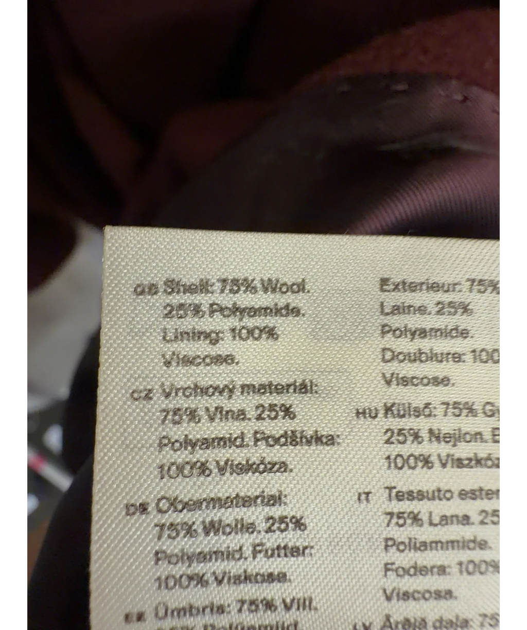 ARKET burgundy Colour, size UK 6 — label