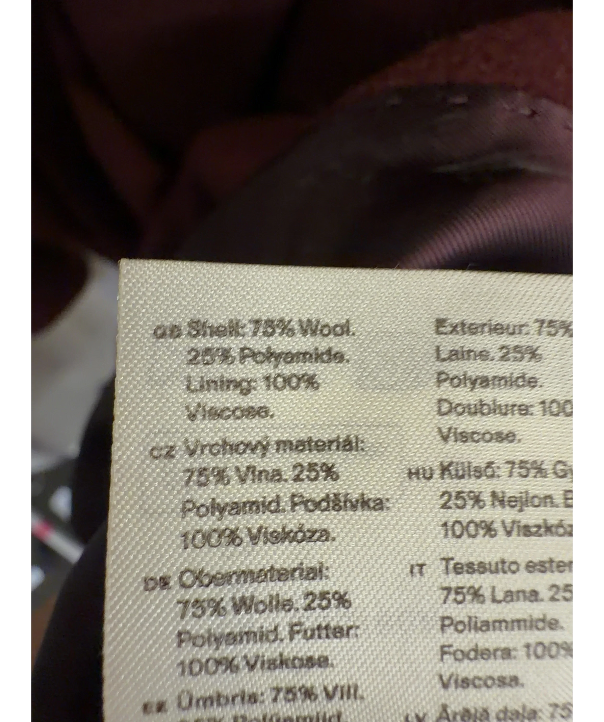 ARKET burgundy Colour, size UK 6 — label