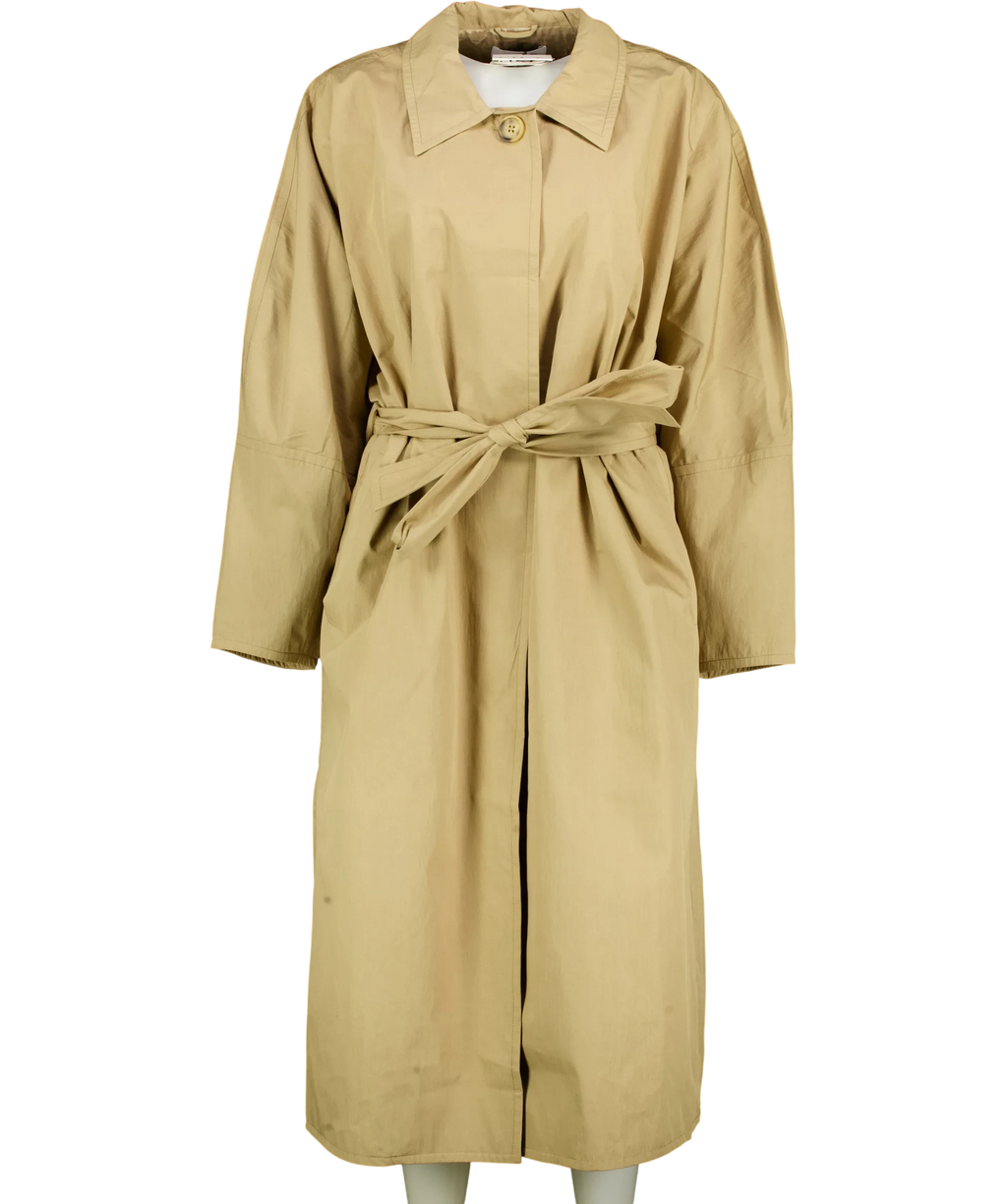 LILY Beige Yarita Trench Coat, size UK 8 — front