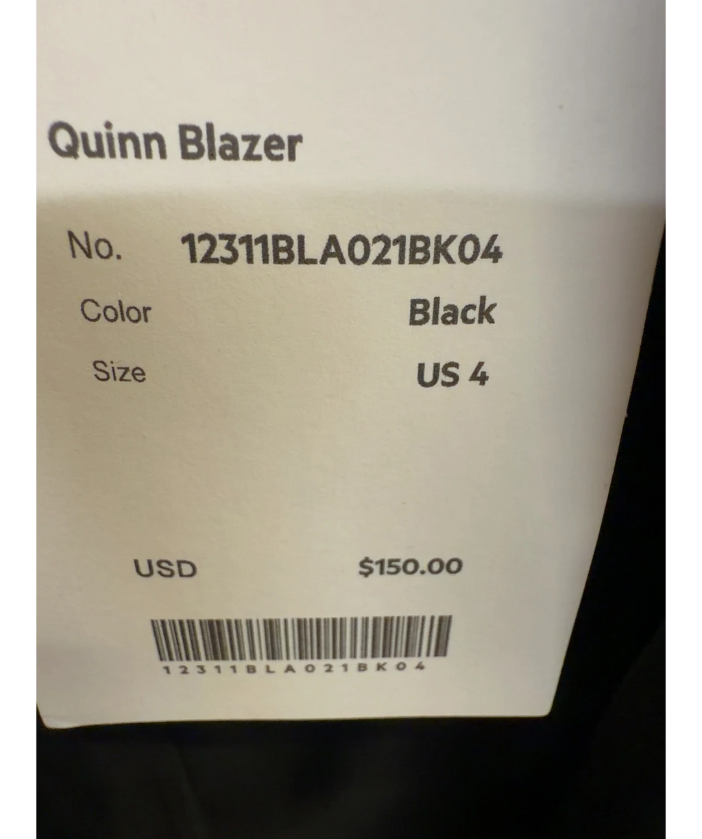 LILY Black Quinn Blazer, size UK 8 — care label