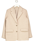 & OTHER STORIES Beige Wool Blend Blazer, size UK 6 — front