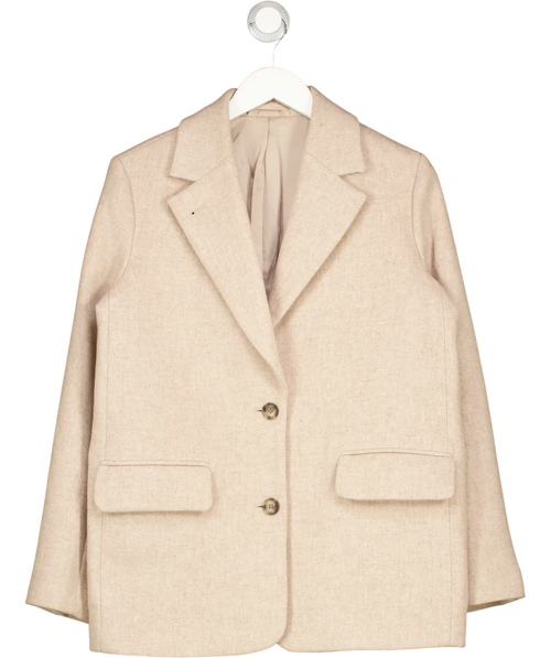 & OTHER STORIES Beige Wool Blend Blazer, size UK 6 — front