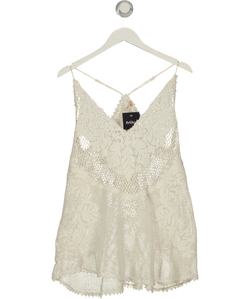 Free People White Offbeat Muse Tunic, size UK XS — front