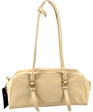 Fabrique East West Leather Shoulder Bag Beige