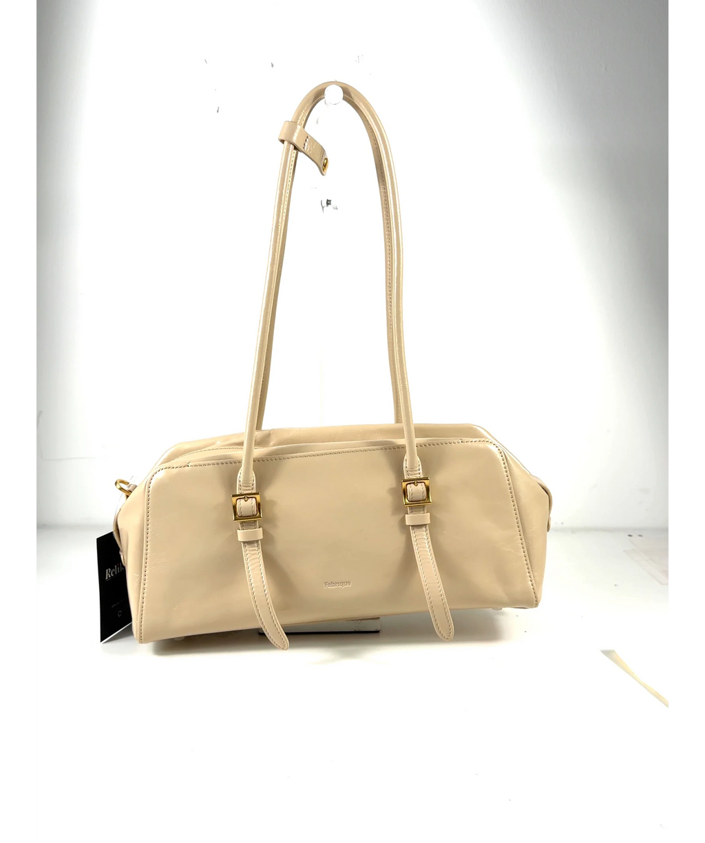 Fabrique Beige East West Shoulder Bag — fabric detail