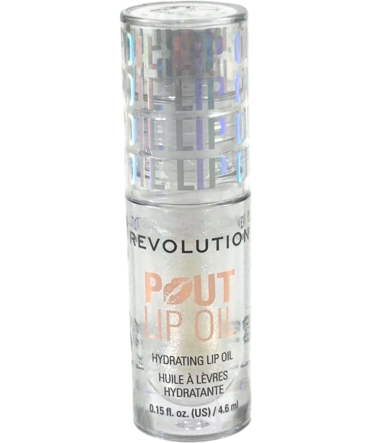 Revolution Holographic Shimmer POUT LIP OIL, size 4.6ml — front