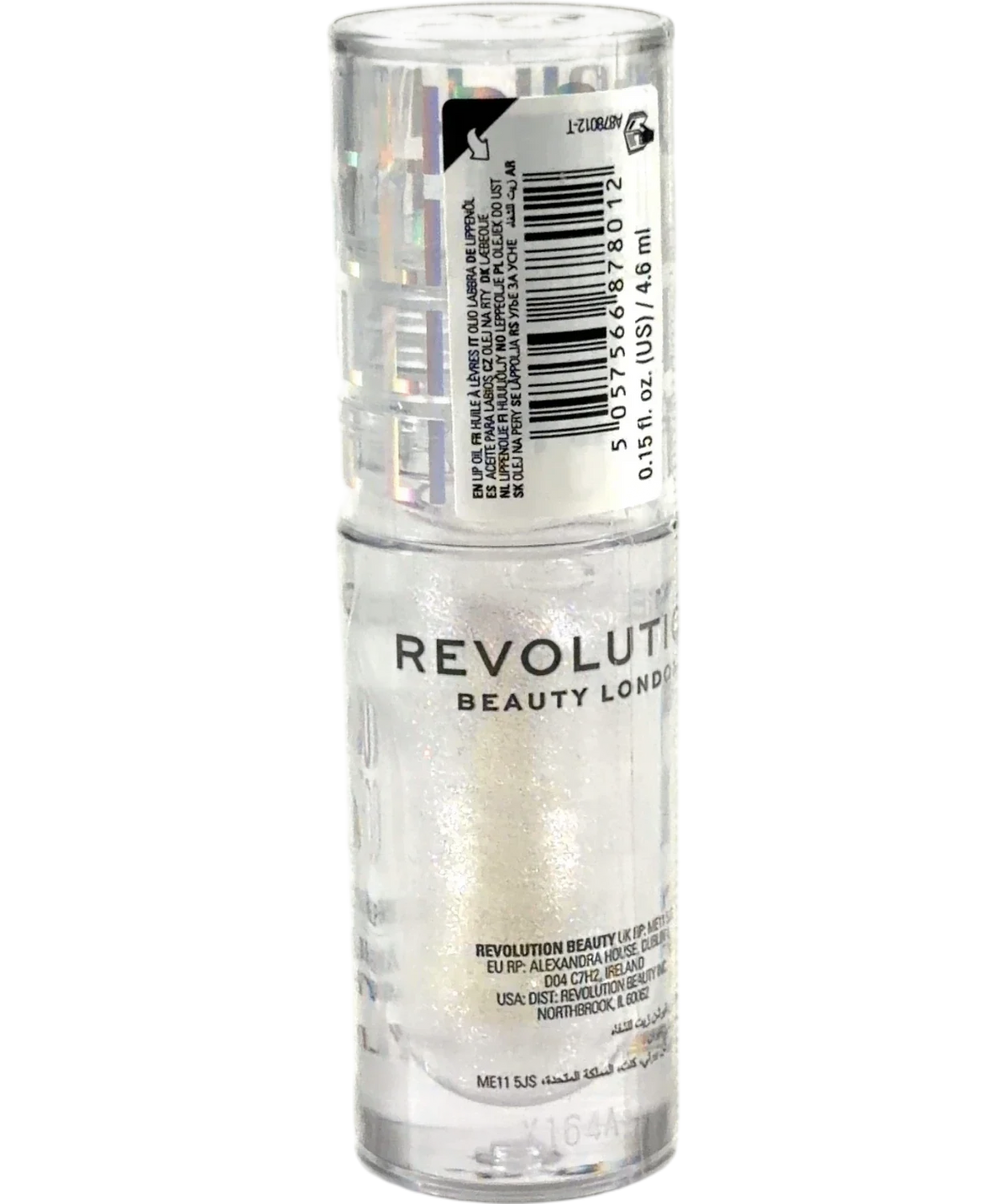 Revolution Holographic Shimmer POUT LIP OIL, size 4.6ml — back
