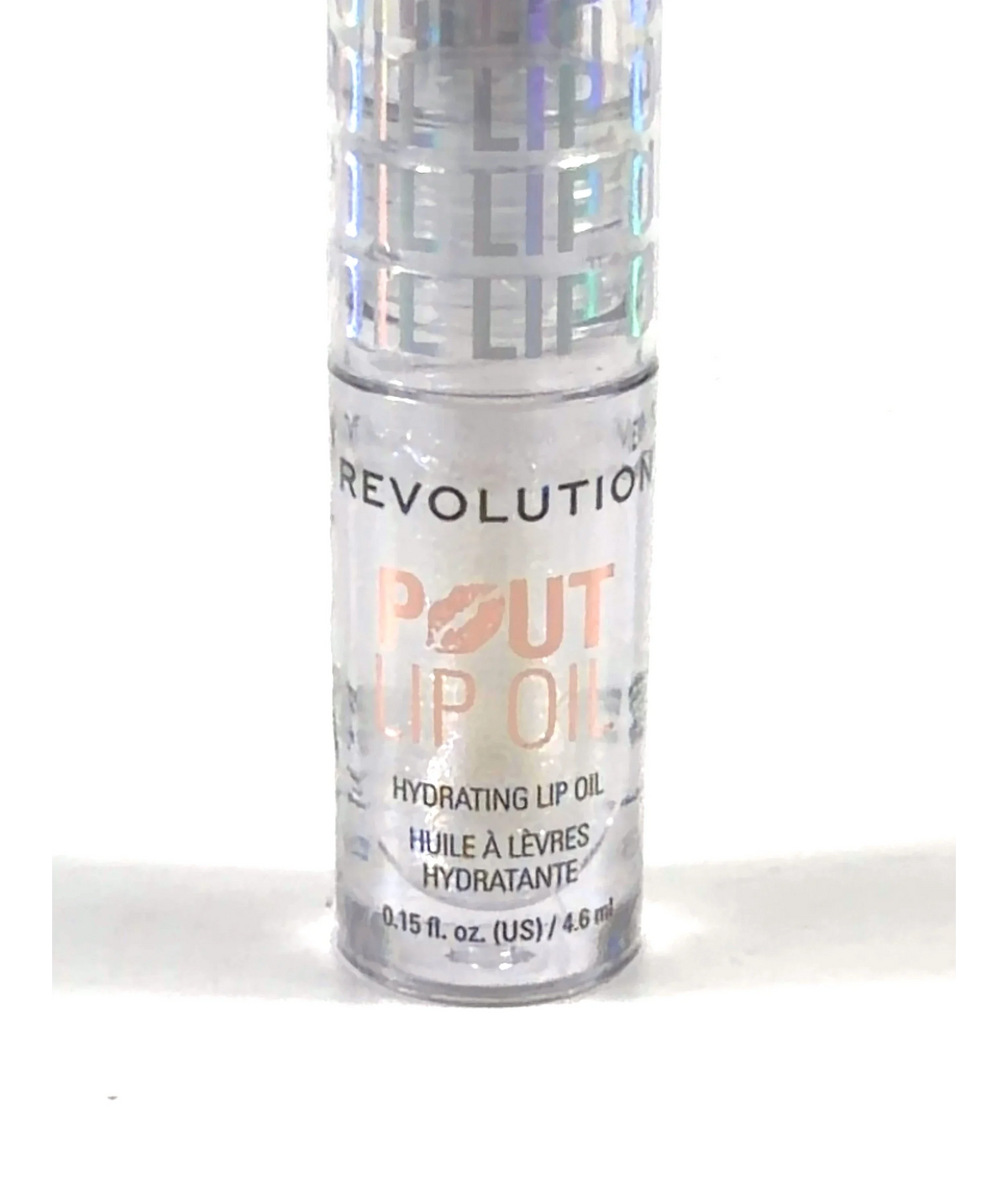 Revolution Holographic Shimmer POUT LIP OIL, size 4.6ml — label
