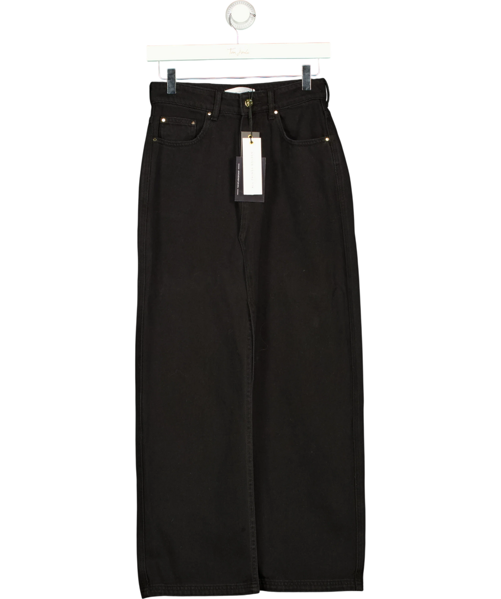 All Things Golden Black The Denim Maxi Skirt, size UK XS — front