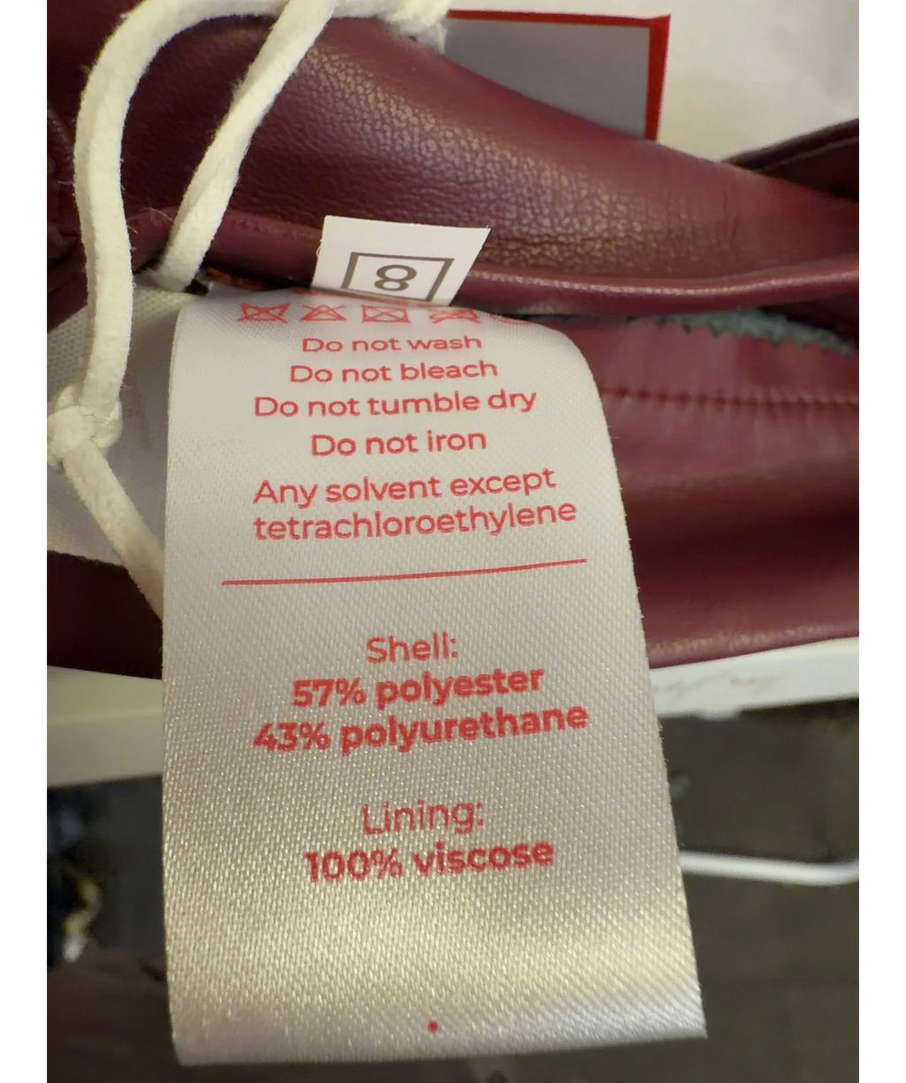 LIKA burgundy Colour, size UK 10 — label