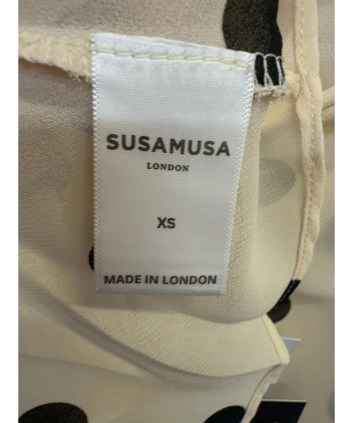 Susa Musa Cream Meadow Skirt, size UK XS — care label