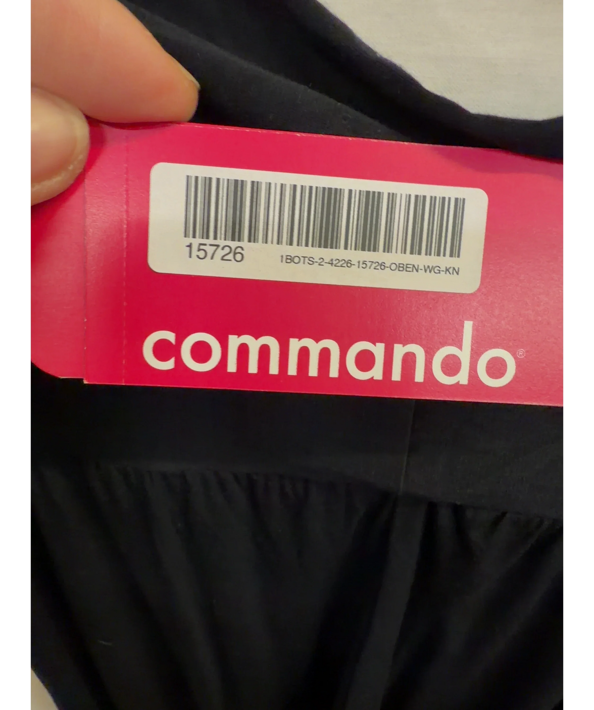 Commando Black Butter Wide Leg Lounge Pant, size UK S — detail