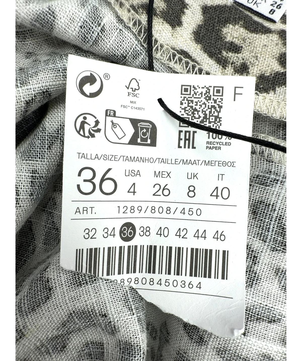 Stradivarius Brown Colour, size UK 8 — fabric detail