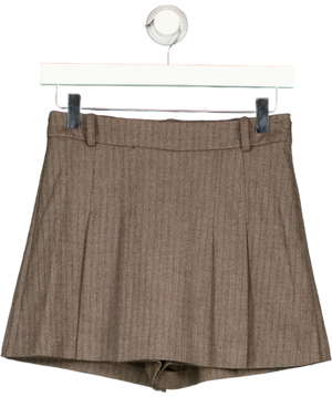 Zara Brown Pleated Skort UK XS
