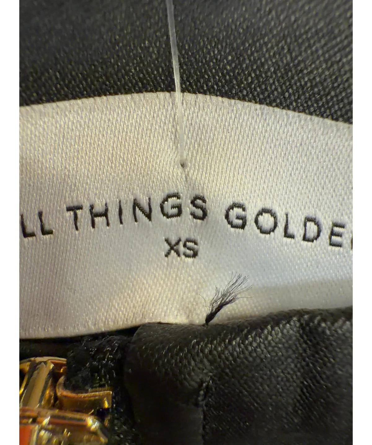 All Things Golden Black Colour, size UK XS — care label