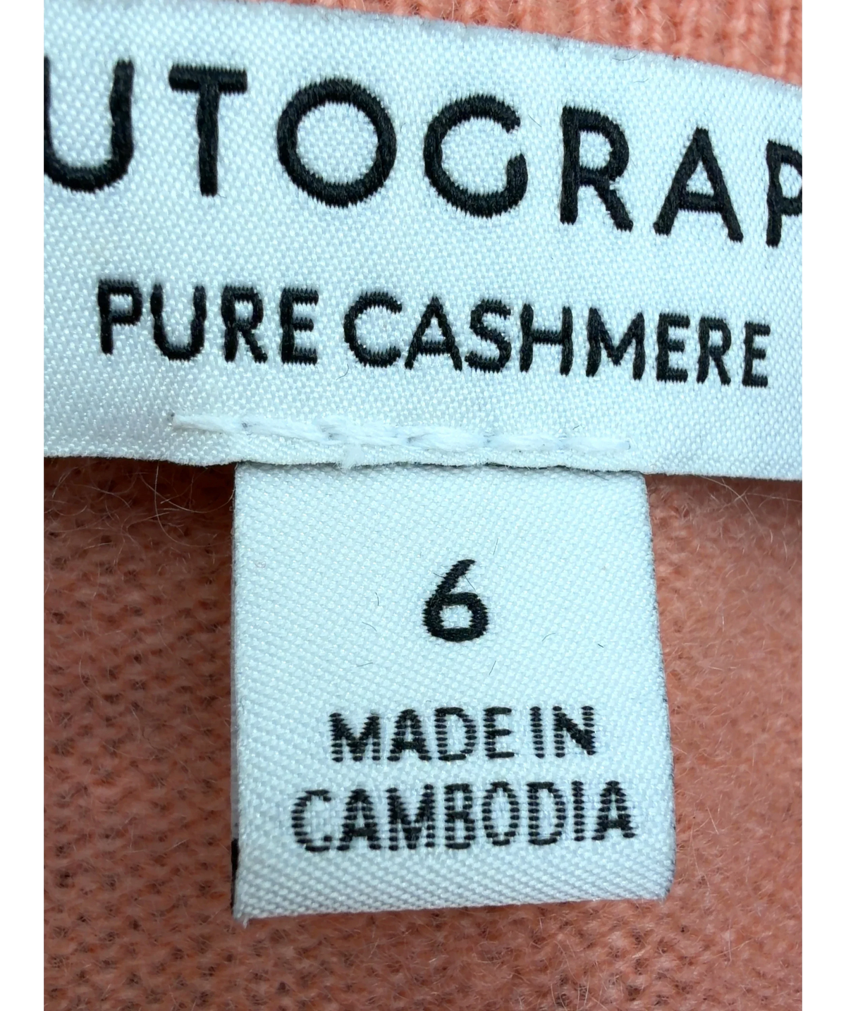Autograph Orange Colour, size UK 6 — label