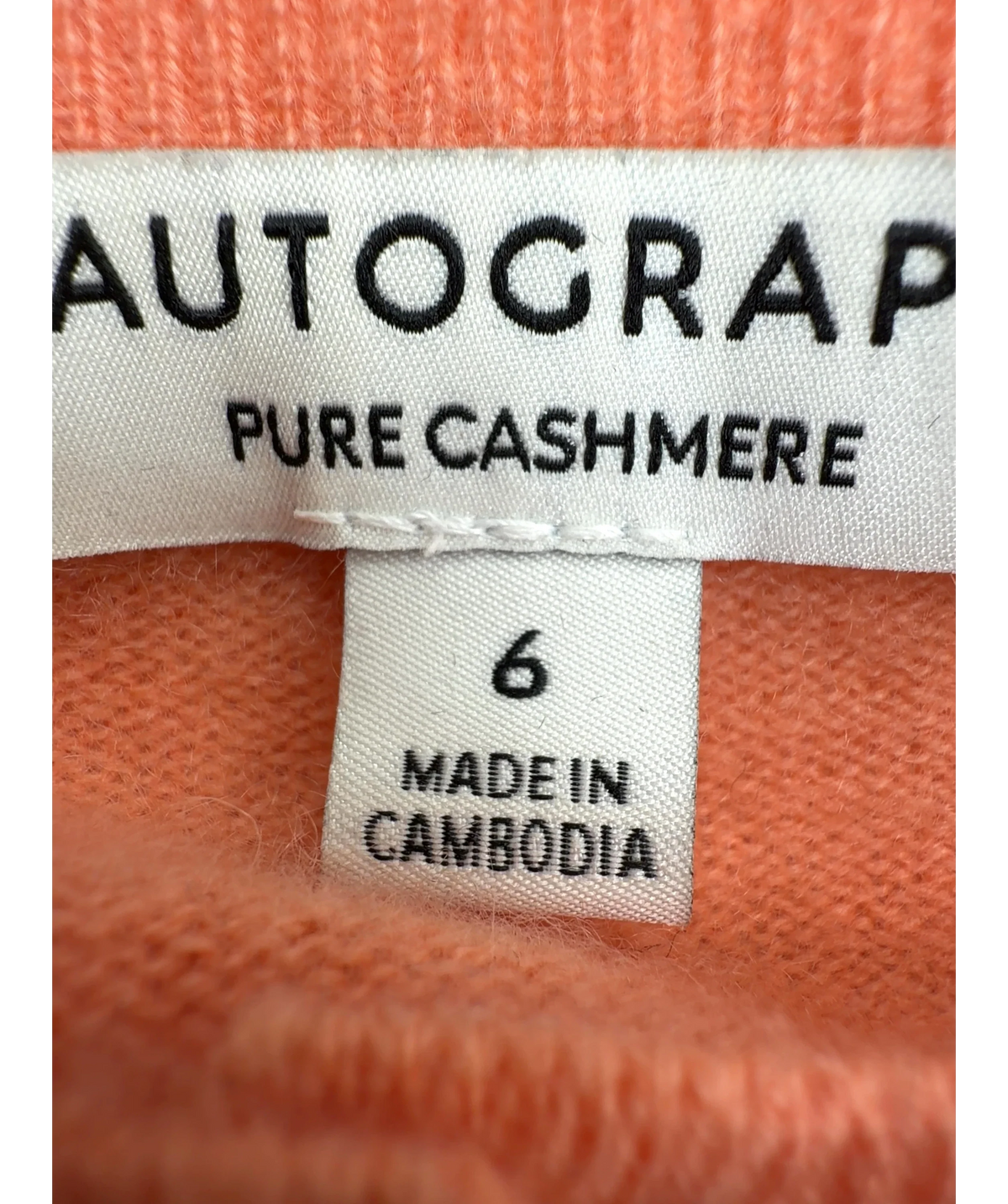 Autograph Orange Colour, size UK 6 — care label