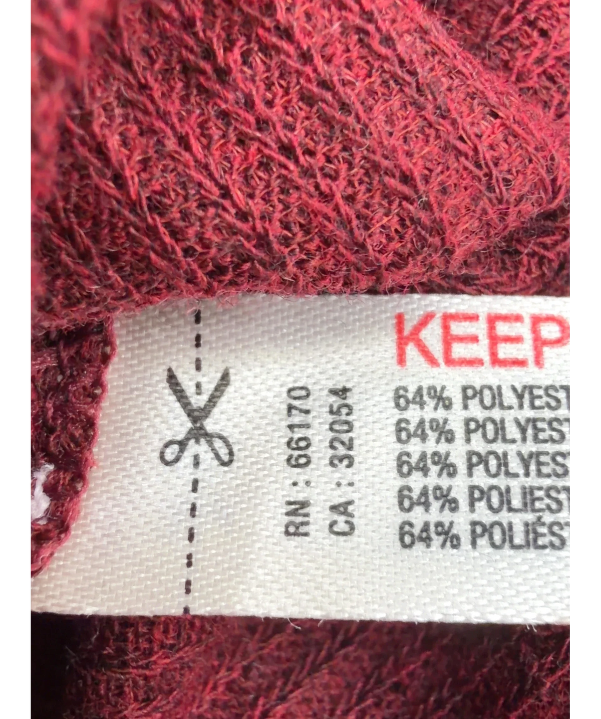 Free People maroon ribbed knit cowl-neck top, size UK S — fabric detail