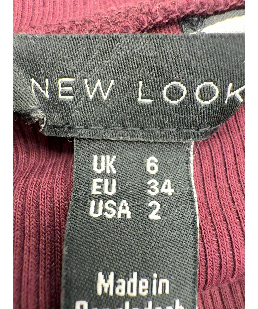 New Look burgundy Colour, size UK 6 — care label
