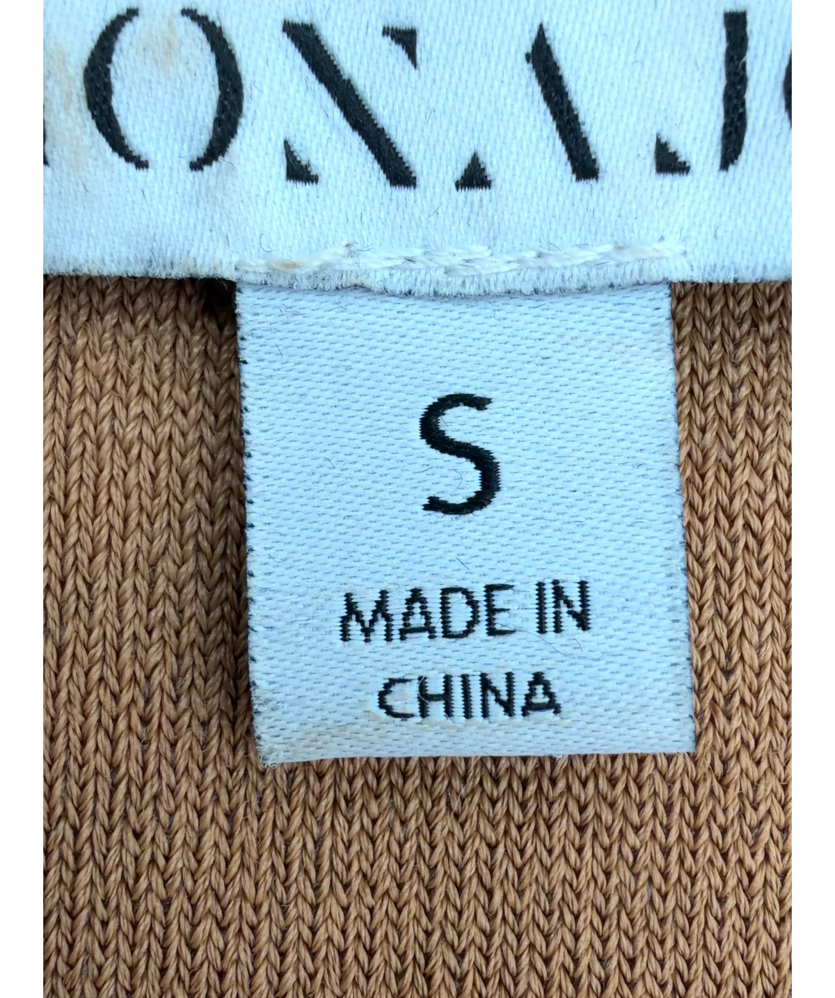Shona Joy Brown ribbed knit tank top, size UK S — care label
