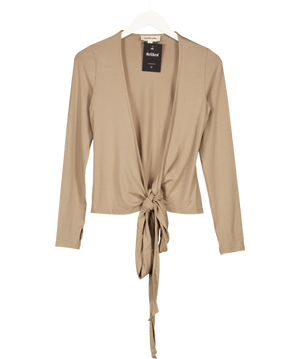 Sisterly Tribe Soft Ballet Wrap Top Nude UK S