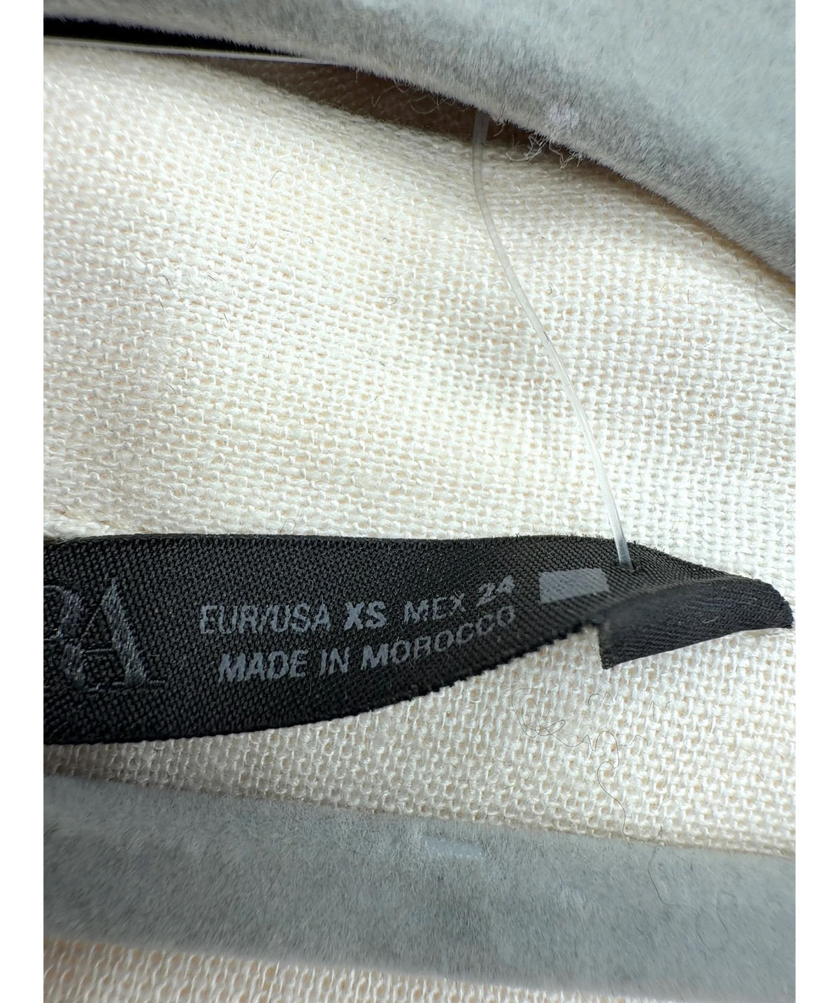 ZARA Cream Colour, size UK XS — care label