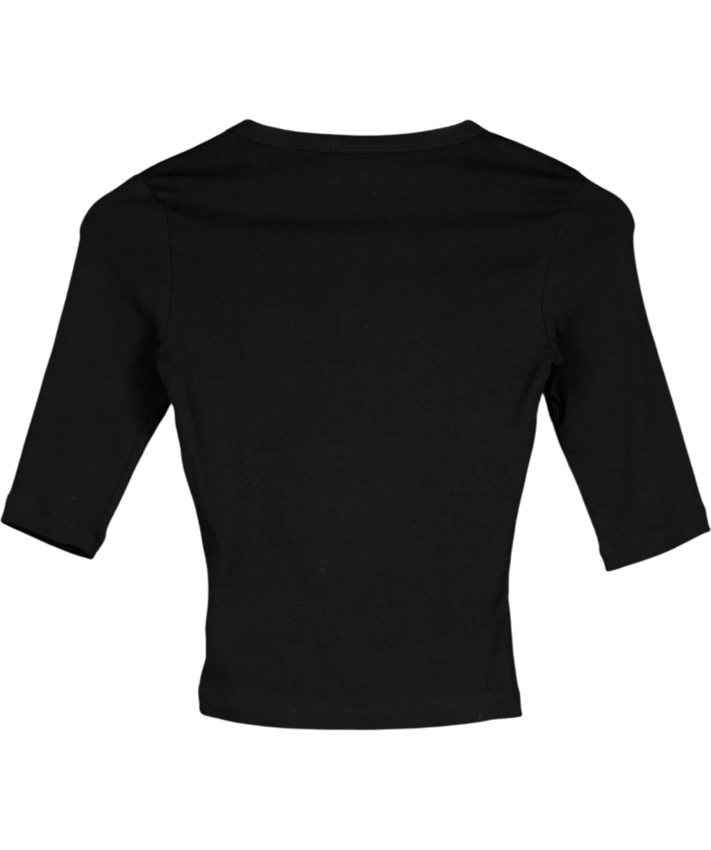 Kookai Black Jac Vee Top, size UK 6 — back