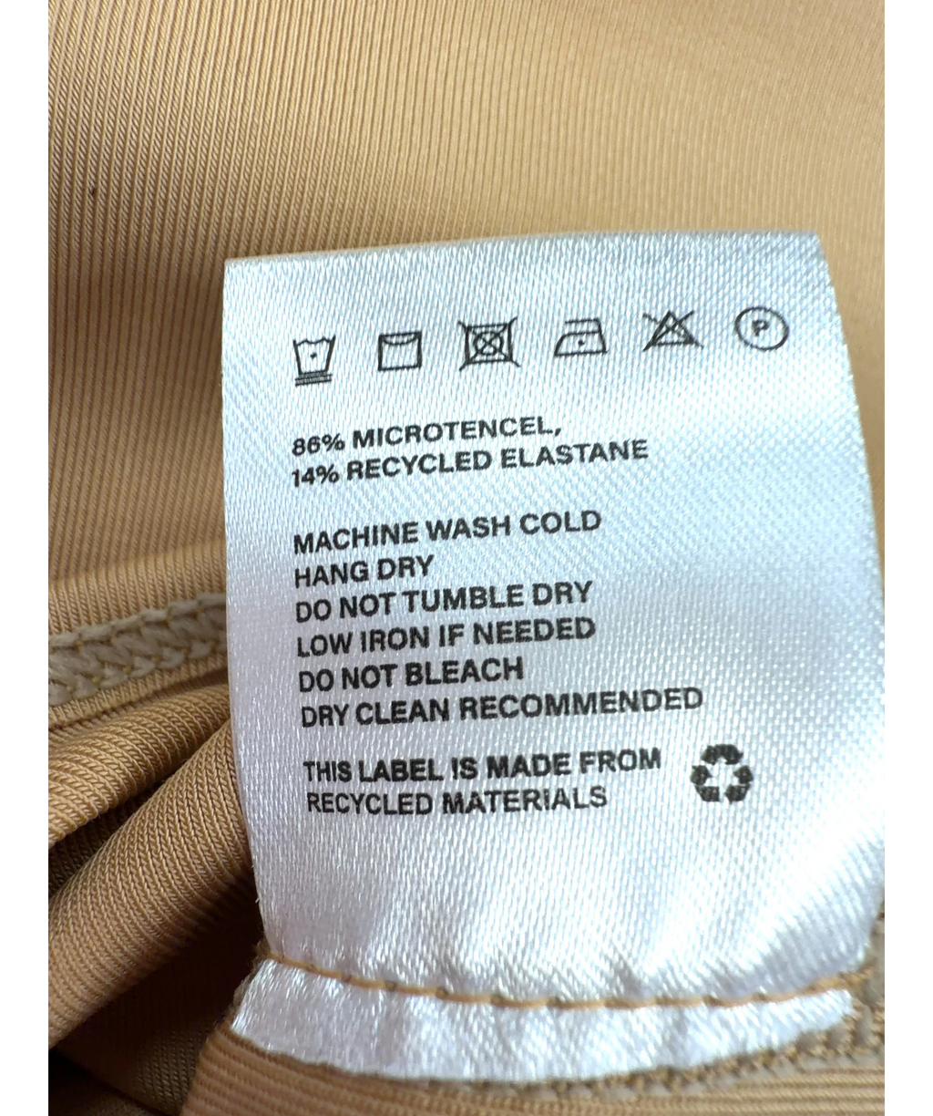 THE PARK camel Heather Long Sleeve Tee, size UK XS — label