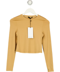 THE PARK camel Heather Long Sleeve Tee, size UK XS — front