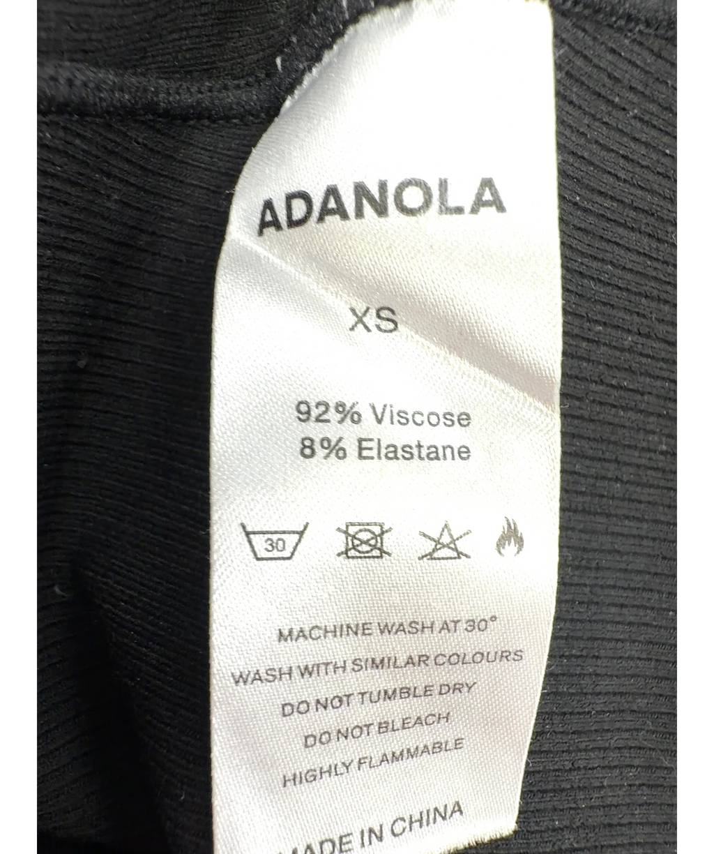 Adanola Black Colour, size UK XS — care label