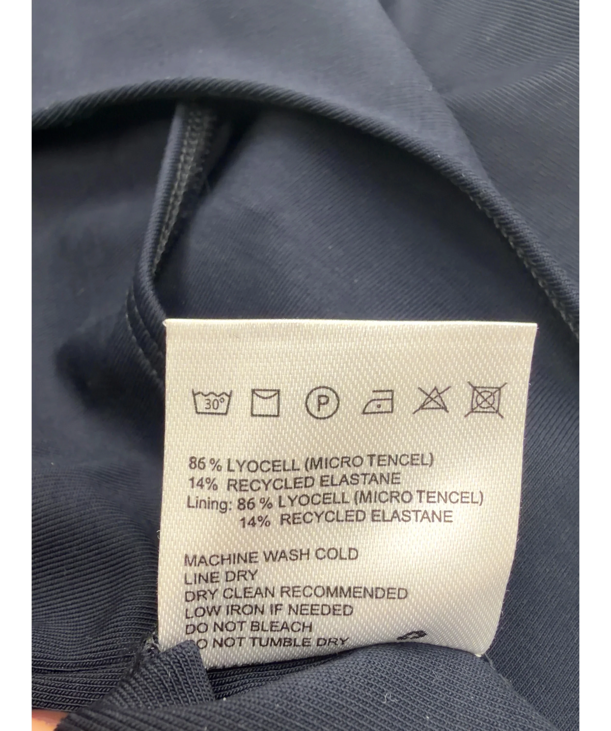 THE PARK Grey Penny Bodysuit, size UK XS — label