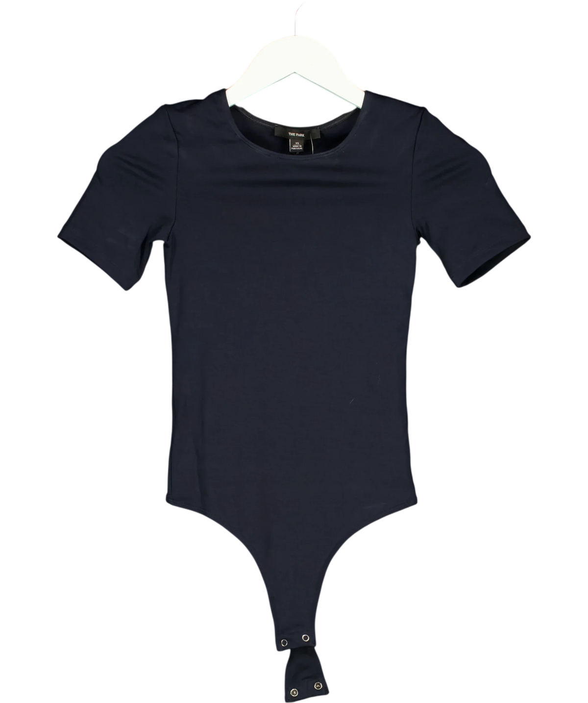 THE PARK Grey Penny Bodysuit, size UK XS — front