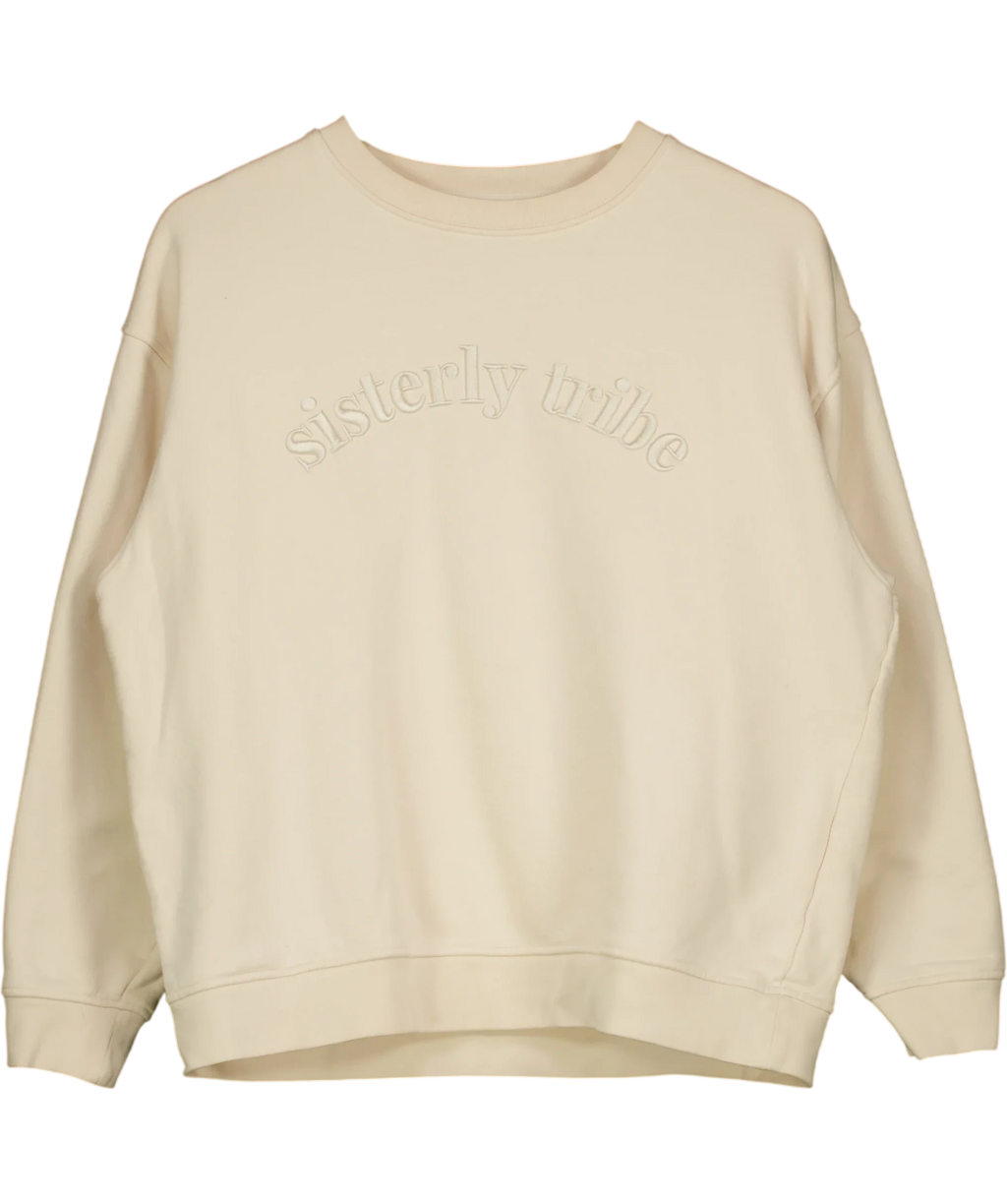 SISTERLY TRIBE Cream Colour, size UK S — front