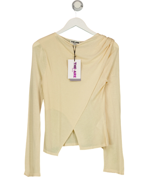 The-Are Jersey Meant To Be Beige Top UK XS