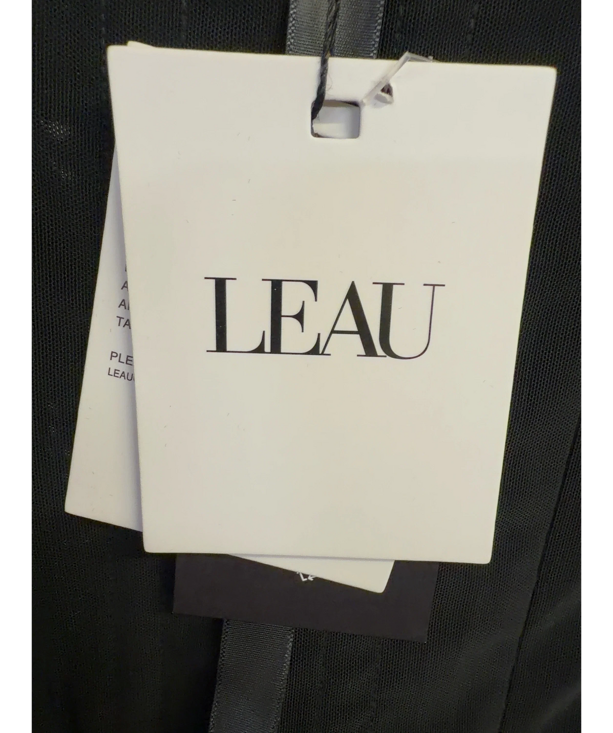 Leau Black Muse Mesh Corset Top, size UK XS — detail