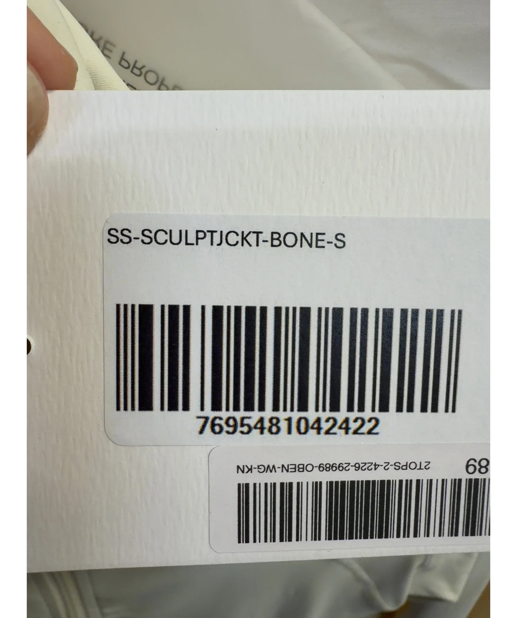 Another Version bone Sculpt Jacket, size UK S — care label
