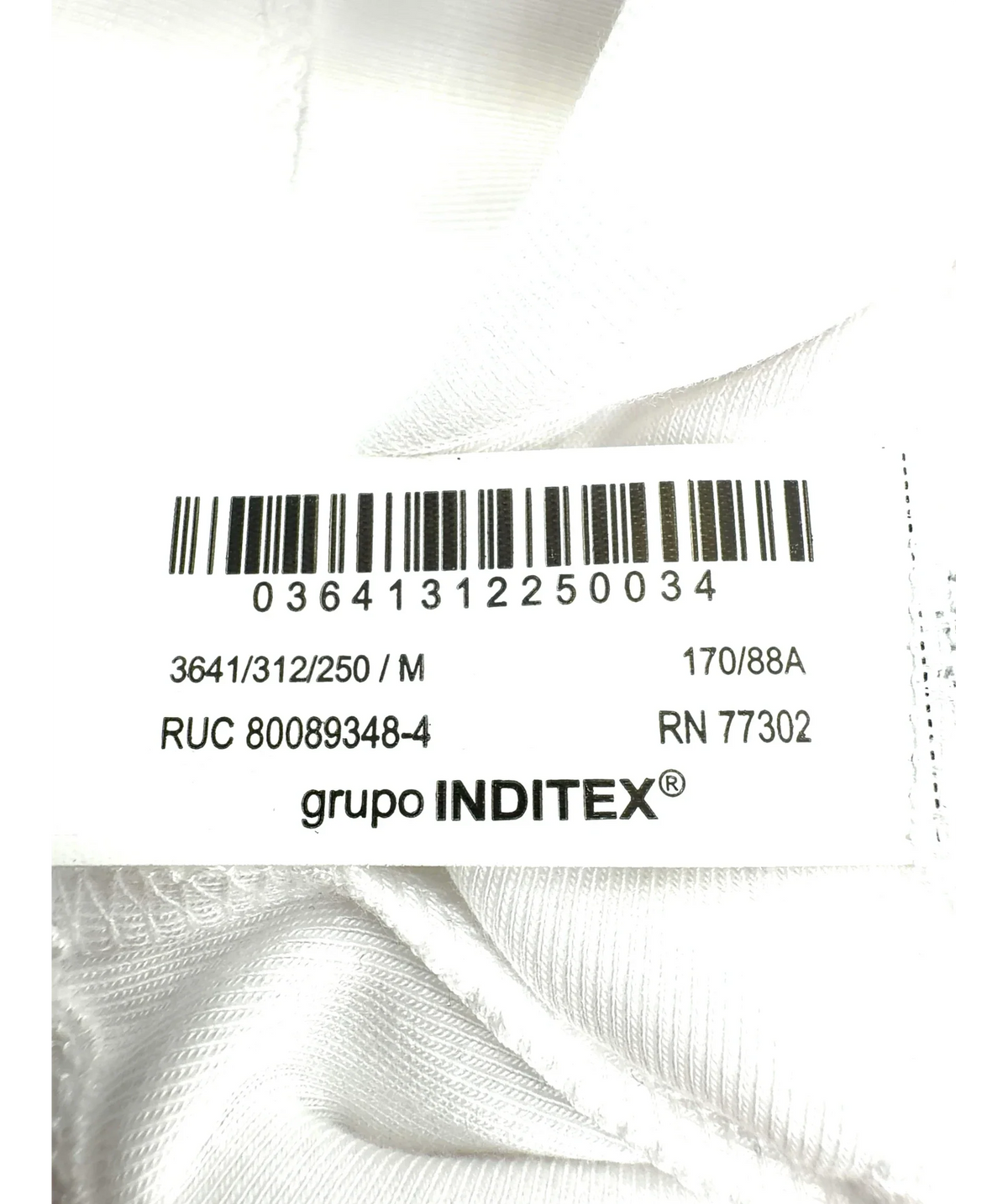 ZARA White Colour, size UK M — fabric detail