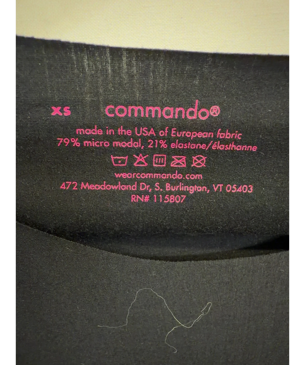 Commando Black Btr LS Crew Neck, size UK XS — label