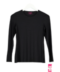 Commando Black Btr LS Crew Neck, size UK XS — front