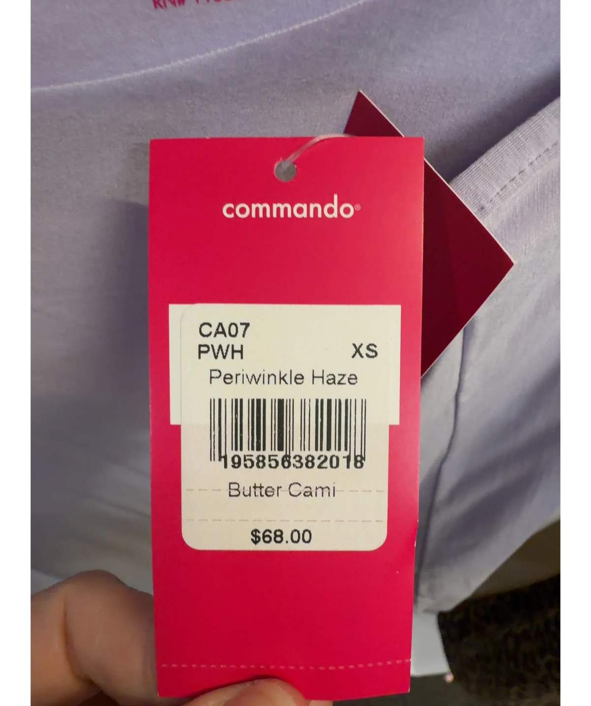 Commando lilac Butter Cami, size UK XS — detail