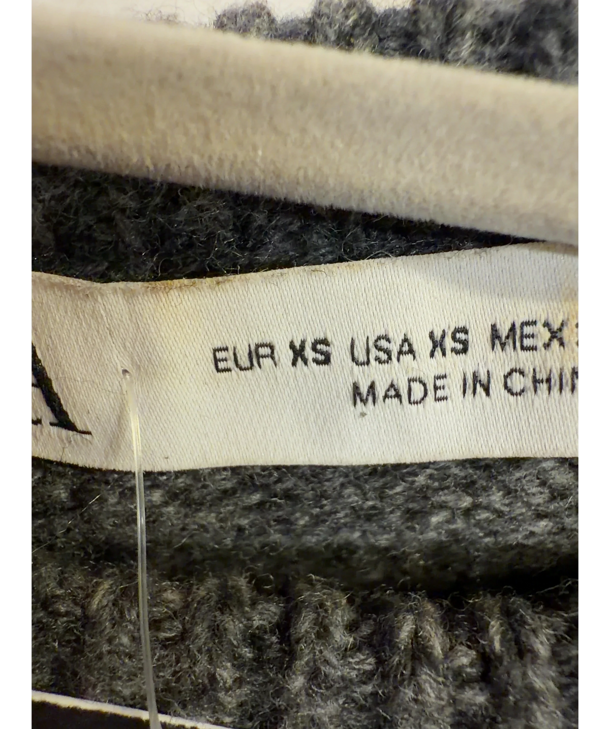 ZARA Grey Colour, size UK XS — care label