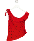 Réalisation Red The Samantha asymmetrical one-shoulder top, size UK S — front