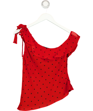 Réalisation The Samantha Red & Black Polka dot Top UK S