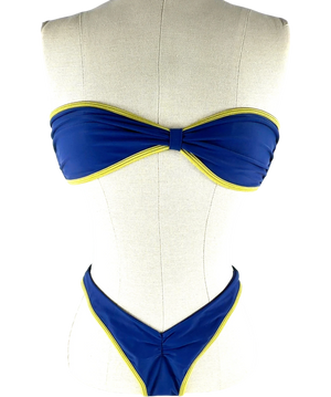 Bikini Bible Blue And Yellow Bikini UK S/M