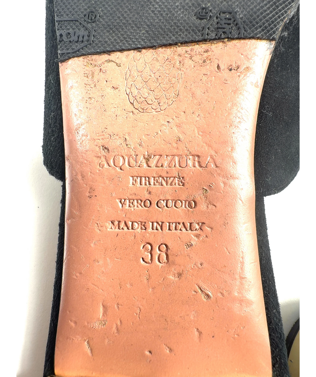 Aquazzura Black Powder Puff Mules, size UK 5 EU 38 👠 — fabric detail