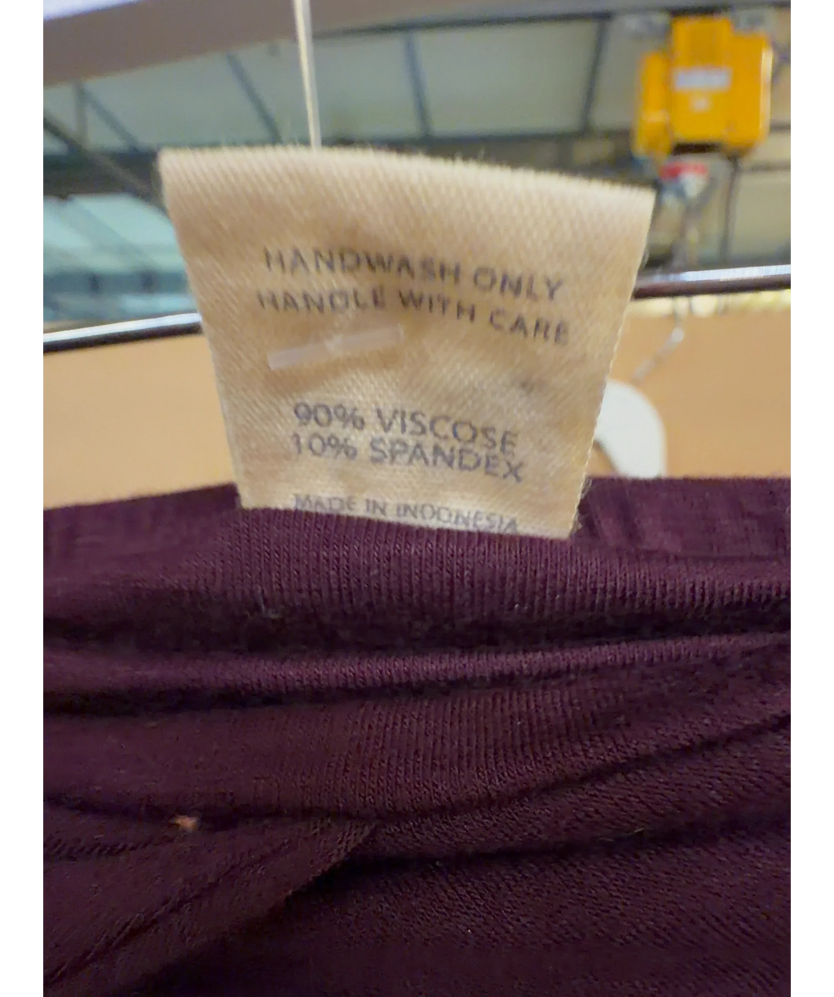 Flook plum Colour, size UK XS — label