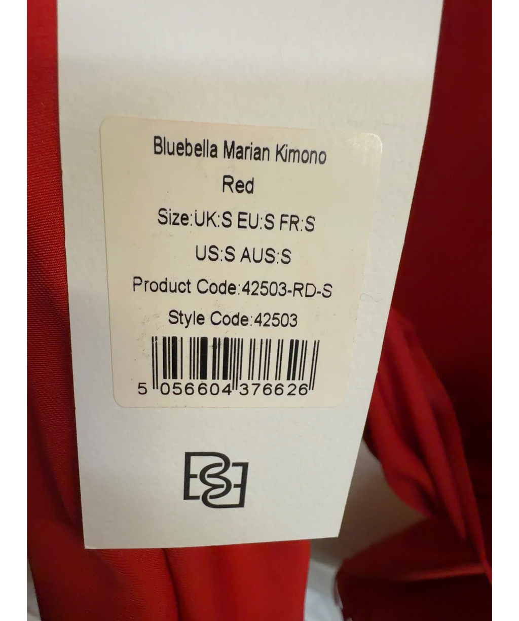 Bluebella Red Marian Kimono, size UK S — label