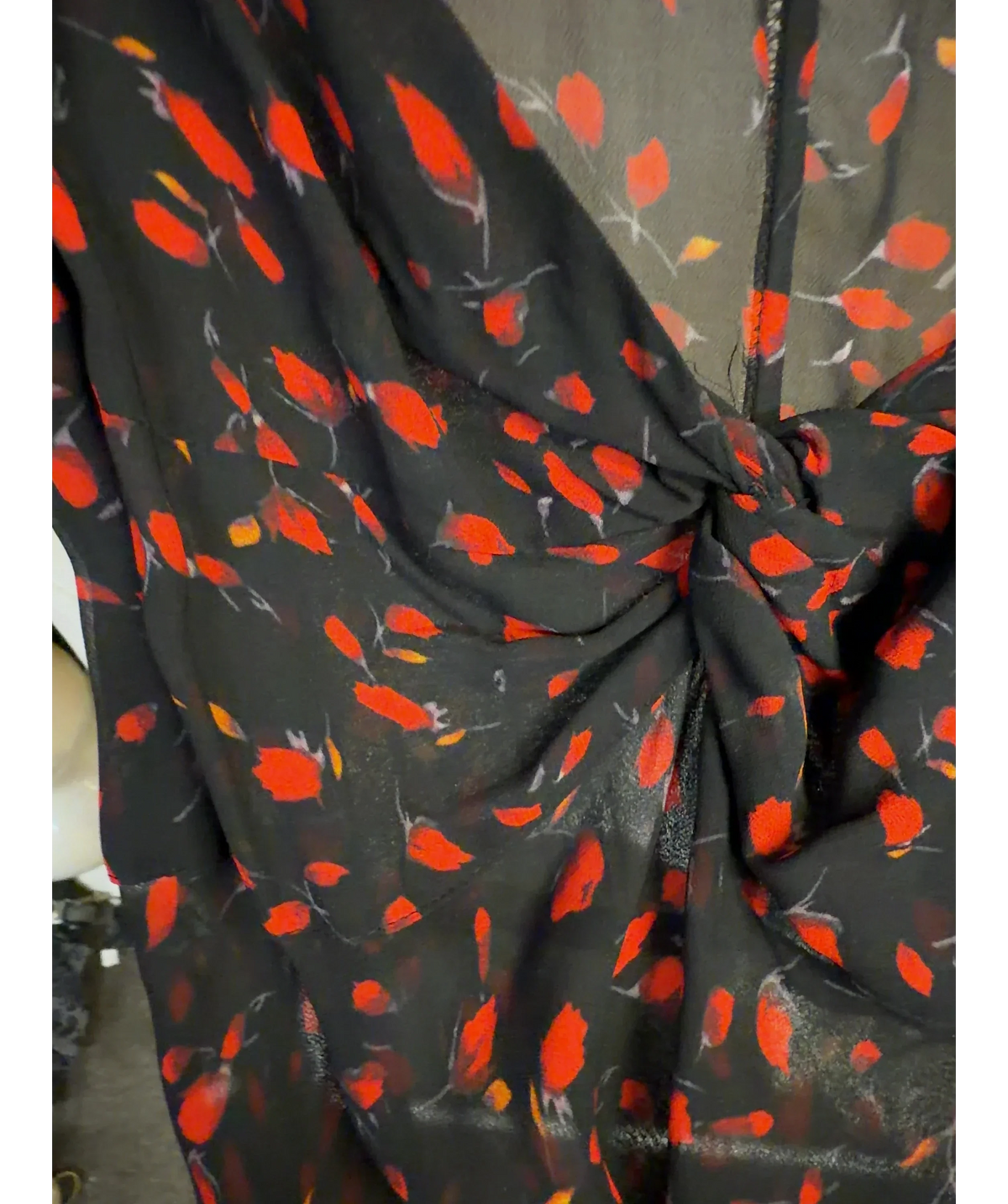 Rat & Boa Black Magnolia Floral Dress, size UK XS — label