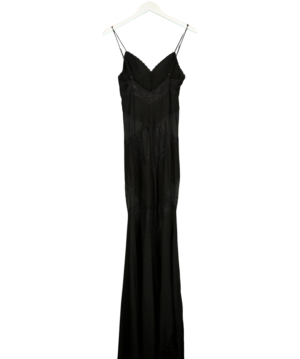 Rat & Boa Black Venezia Lace Slip Dress, size UK XS — back